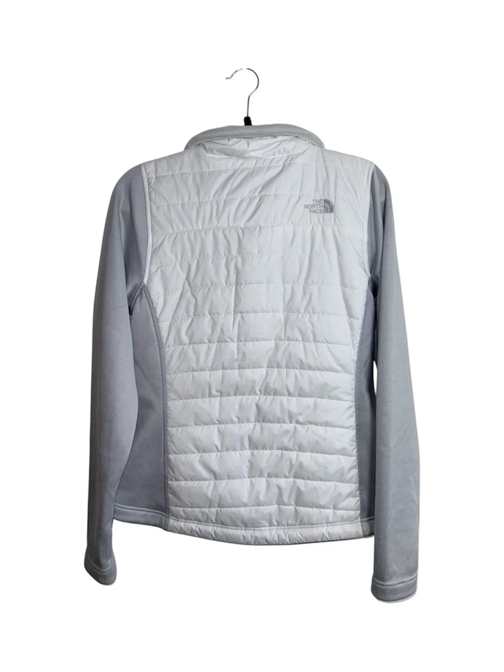 The North Face Mashup Insulated Jacket White Gray Full Zip Puffer Medium Women’s